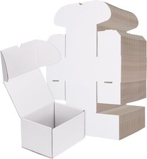 RLAVBL 7x5x4 Shipping Boxes Set of 50, White Corrugated Cardboard Box for