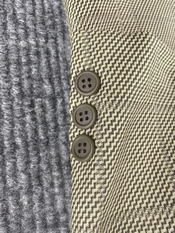 Abrigo deportivo Giorgio Armani 40 R beige lana lúpulo ventana chaqueta de lujo Italia Foto 3 de 4