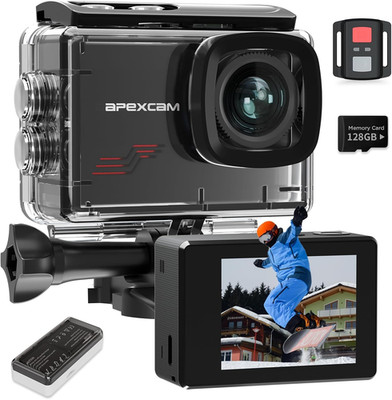 Apexcam M80 4K60FPS 48MP Action Cam Mit 128GB Karte Wifi 40M Ultra HD Unterwasse