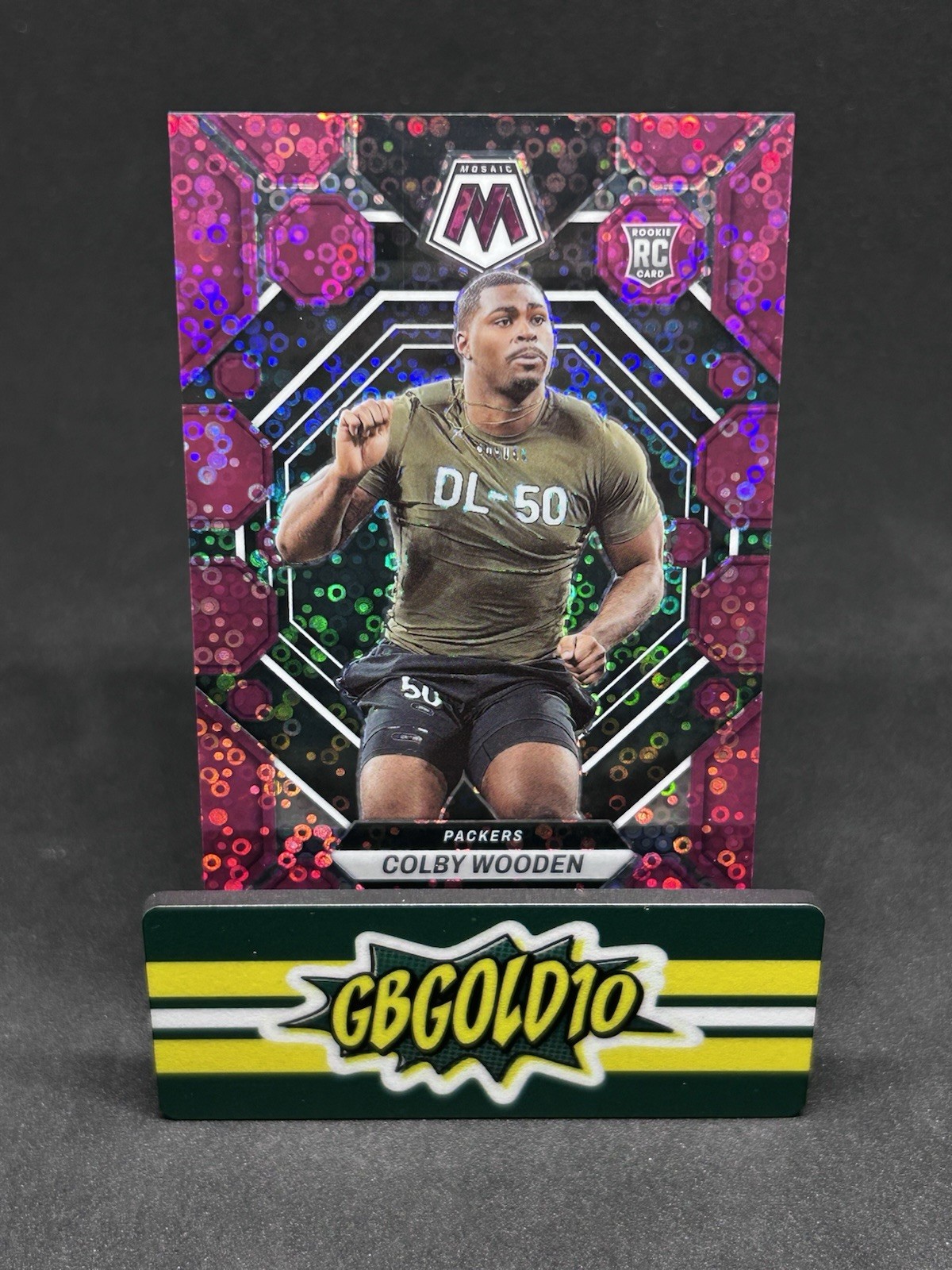 Colby Wooden Panini Mosaic #303 Pink No Huddle