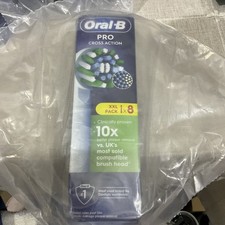 Oral-B CrossAction Toothbrush Heads Pack Of 8 Replacement Refills