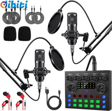 Pacchetto Attrezzatura Podcast per 2, Interfaccia Audio Microfono Cardioide BM80