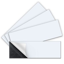 4Pcs 12" X 4" Bumper Sticker Magnets, Flexible Magnetic Bumper Sticker Sheet wit