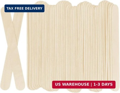 100Pcs Jumbo Wooden Craft Sticks Popsicle Stick 6'' Long x 3/4''Wide Treat Ice Pop