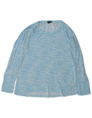 Champion Damen Top Langarm UK 18 XL Blau Gefleckt Viskose CI01