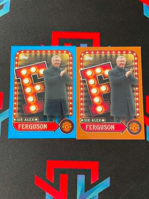 Topps Manchester United 2025-26 Collector Tin Sir Alex Ferguson 2 Card Lot