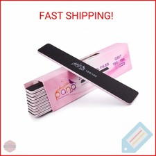 10pcs - PANA Jumbo Double-Sided Emery Nail File for Manicure, Pedicure, Natural,