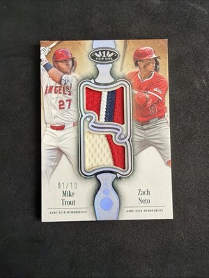 2026 Topps Tier One Mike Trout Zach Neto Dual Relic  /10 #DPR-TN Patch