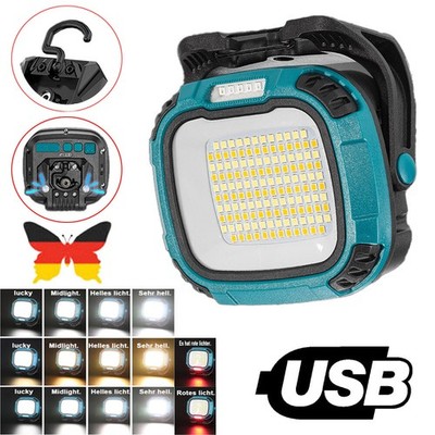 LED Baustrahler 45W USB Akku Arbeitsleuchte Magnetisch Scheinwerfer 4000 Lumen