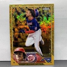 2023 Topps Gilded CJ Abrams #142 /50 Gold Etch Refractor