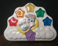 1996 Tyco Warner Brothers Baby Looney Tunes Bugs Bunny Music Box Vintage 90's