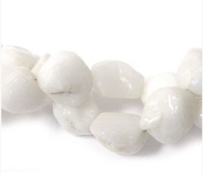 Beads White Agate 20x15mm, Hand Chipped Oval Irregular Nuggets Jewelry Making 