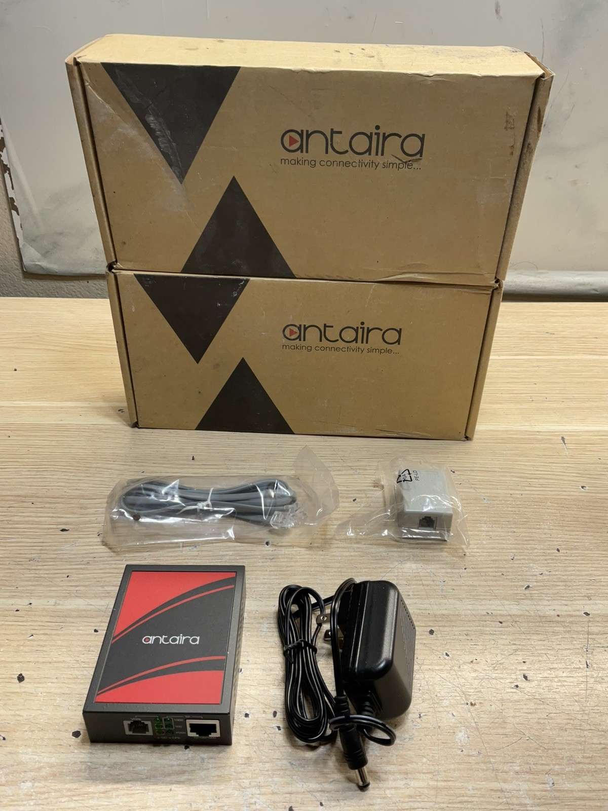 Antaira EVC-3101 Ethernet over VDSL2 Converter/Lot Of 2 NEW/JUA2782