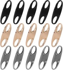 15pcs Zipper Clips, Anti Theft Clips Suitable for Backpacking Black