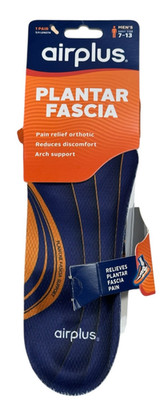 Airplus Plantar Fasciitis Orthotic 3/4 Length Shoe Insole, Men's 7-13