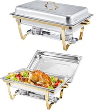 2 Pack Stainless Steel 8QT Chafing Dish Buffet Sets of Food Warmers for Party