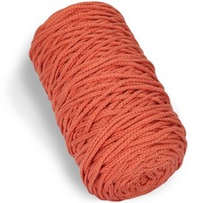 Cotton Yarn 200g Hollow Knitted Crocheting Fabric Round Rope Orange DIY Bag