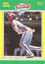 Hubie Brooks 1989 Fleer Baseball MVPs 5 Montreal Expos Baseball Card