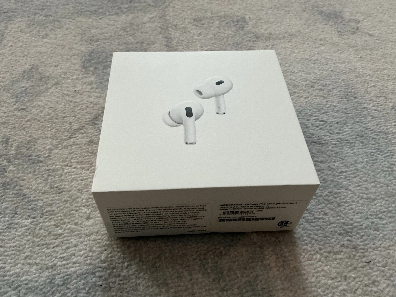 Apple AirPods Pro 2nd Generation with MagSafe Wireless Charging Case - White