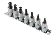 Image of 7 Piece Ball End Hex Socket Bit Set 3/8"D Laser 2179