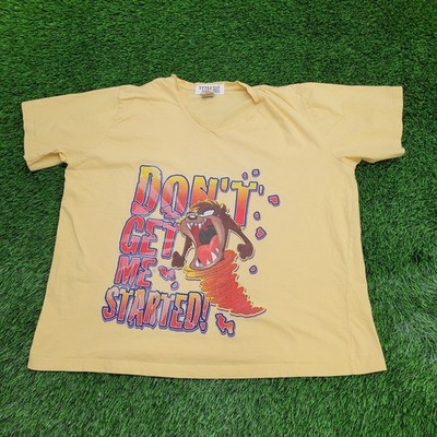 Vintage 2001 Looney-Tunes Taz Shirt Womens 3XL 27x27 Yellow