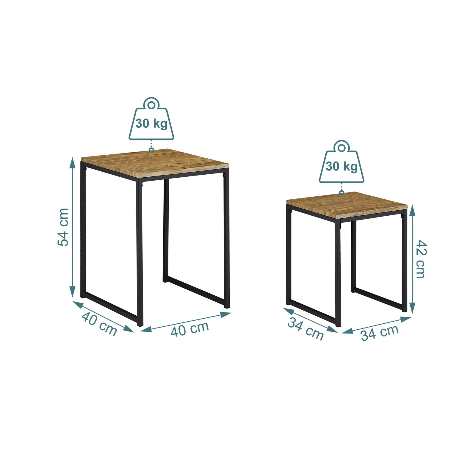 Table d’appoint gigogne compacte lot de 2 pour optimiser les petits salons encombrés - 4