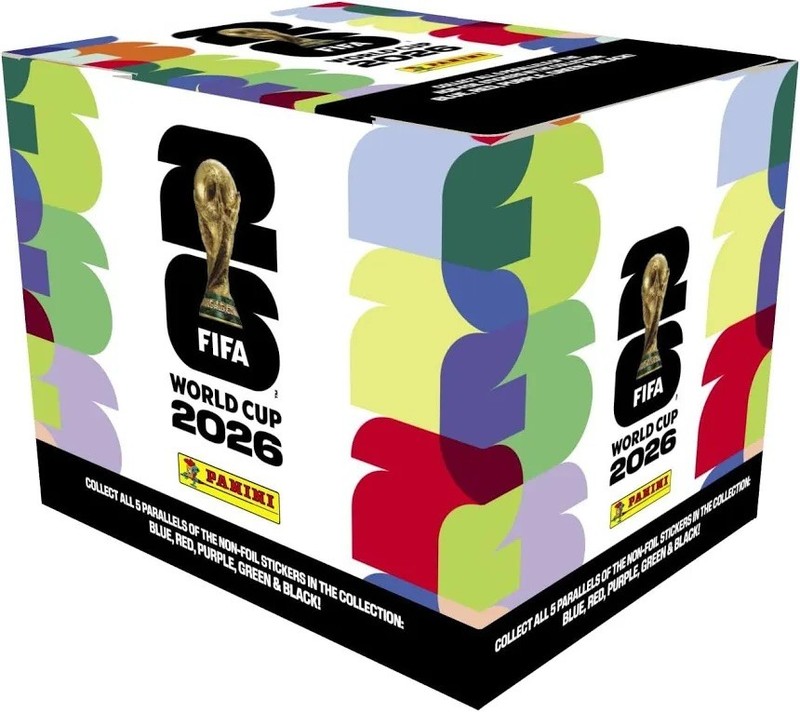 2026 Panini FIFA World Cup Sticker Collection Box, 50 Sticker Pack, Sealed, NEW