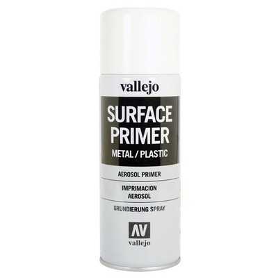 Vallejo Surface Primer Spray Paint White 400Ml For Metal Plastic