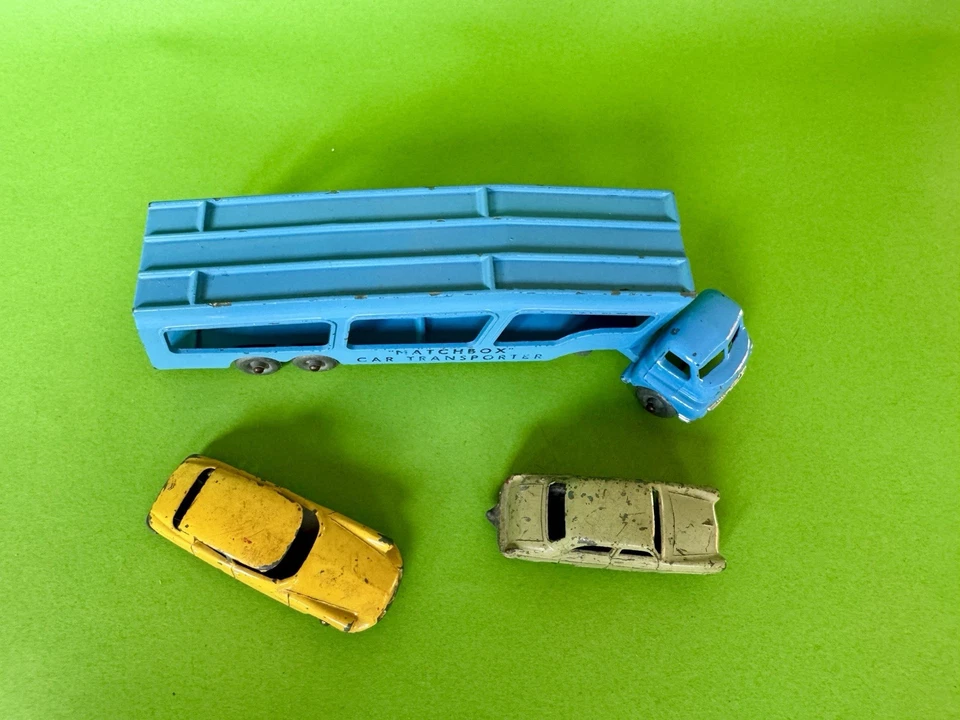 Matchbox A2A Bedford Car Transporter mit 2 Schrott Autos 66A DS 19, 30A Ford - Bild 3 von 4