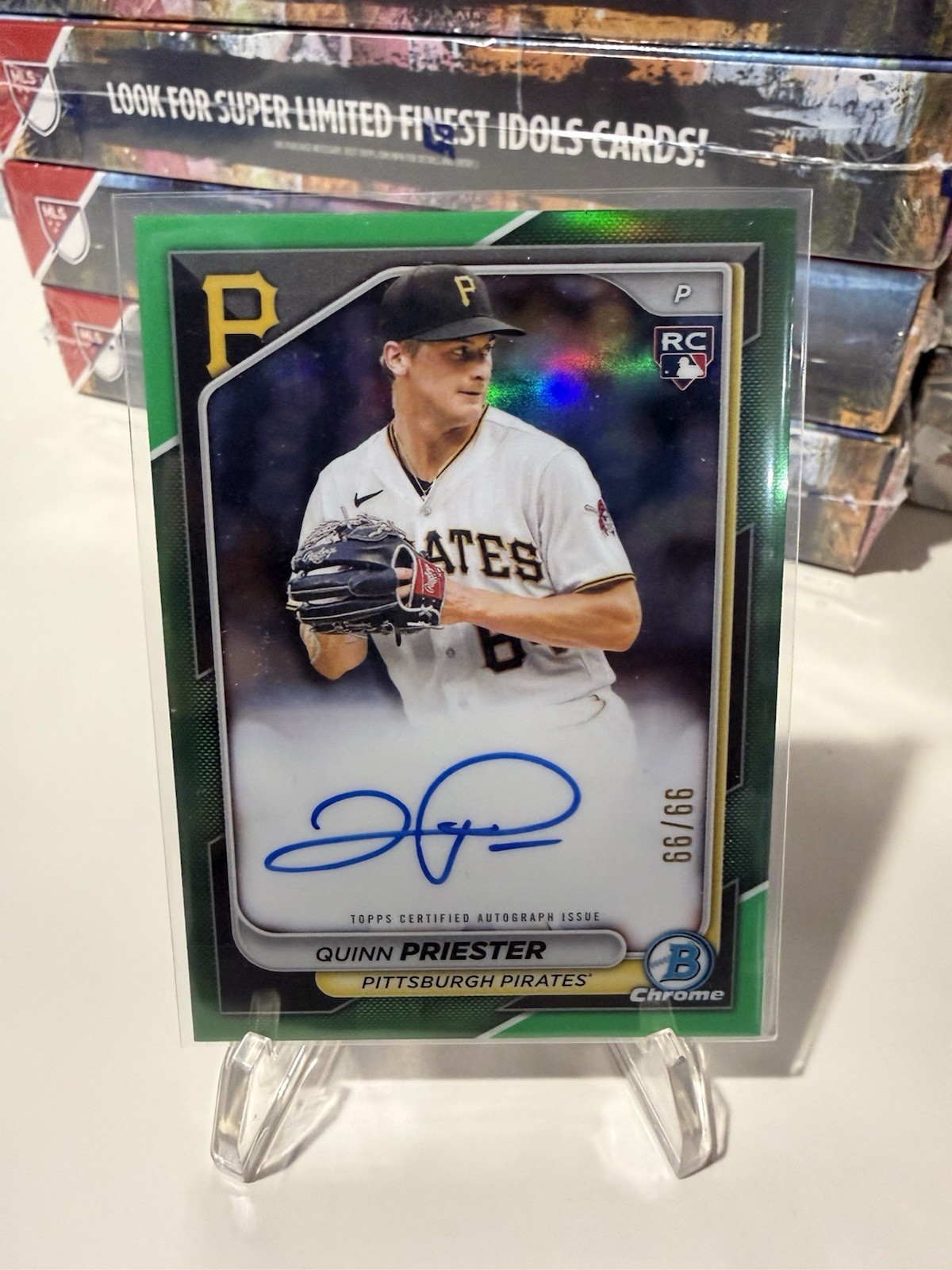 2024 Bowman Chrome Quinn Priester RC Auto 99/99 #CRA-QP True Green Bookend
