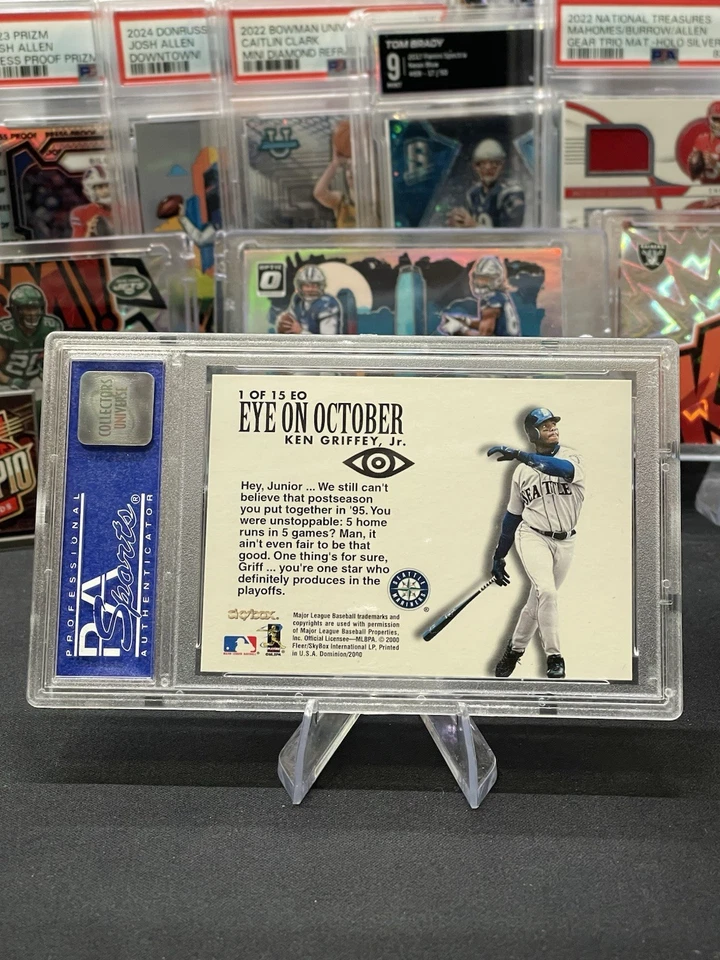 2000 Skybox Dominion Eye on October #1 Ken Griffey Jr PSA 9 Perfeito Mariners HOF - Imagem 4 de 4