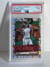 2021 Donruss UNLEASHED SILVER/ 399 NELSON CRUZ HOLO  PSA 9