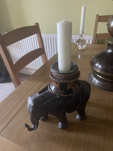 Stunning Vintage Bronze Elephant candle Holder - Picture 3 of 7