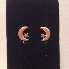   Inspired Life Rose Gold Moon Stars Earrings