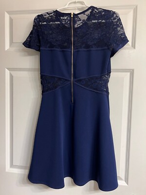 EXPRESS Lace Sheath Dress in Navy