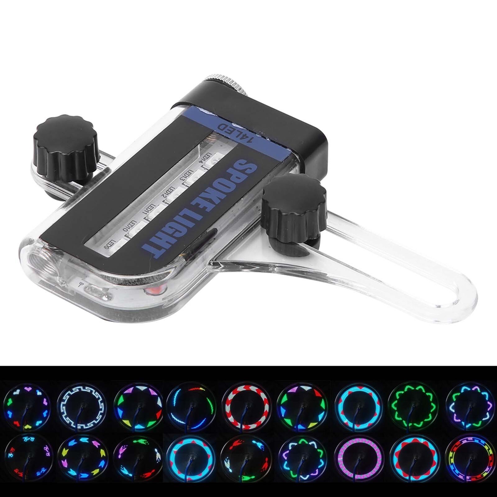 14LED RGB Spoke Lights for Mountain Bikes - Dual Side Wireless Wheel Lamps