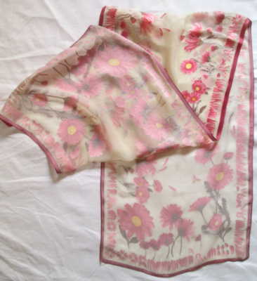 Foulard Nina Ricci En Soie – Vintage 40x44 Cm, Noir, Occasion En Bon état, Made In Italy