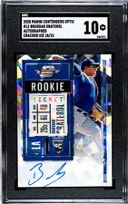 2020 Panini Contenders Optic #12 Brusdar Graterol CRACKED ICE /23 AUTO SGC 10 RC