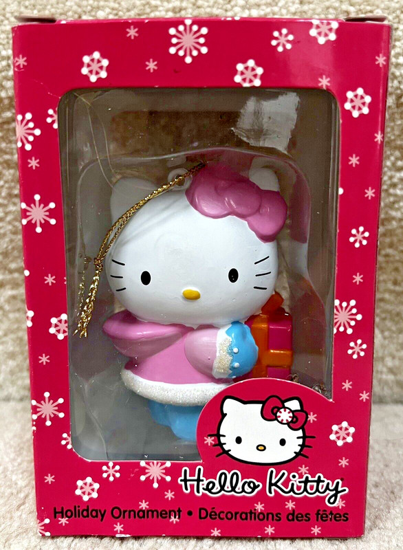 NEW Sanrio 2005 Hello Kitty Christmas holiday Ornament Kurt S. Adler Pink Bow