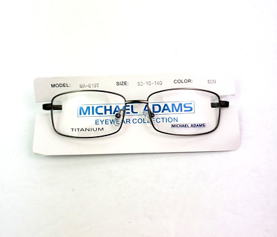 Michael Adams Eyewear Collection MA-619T Adult Gun Titanium Eyeglasses Frames