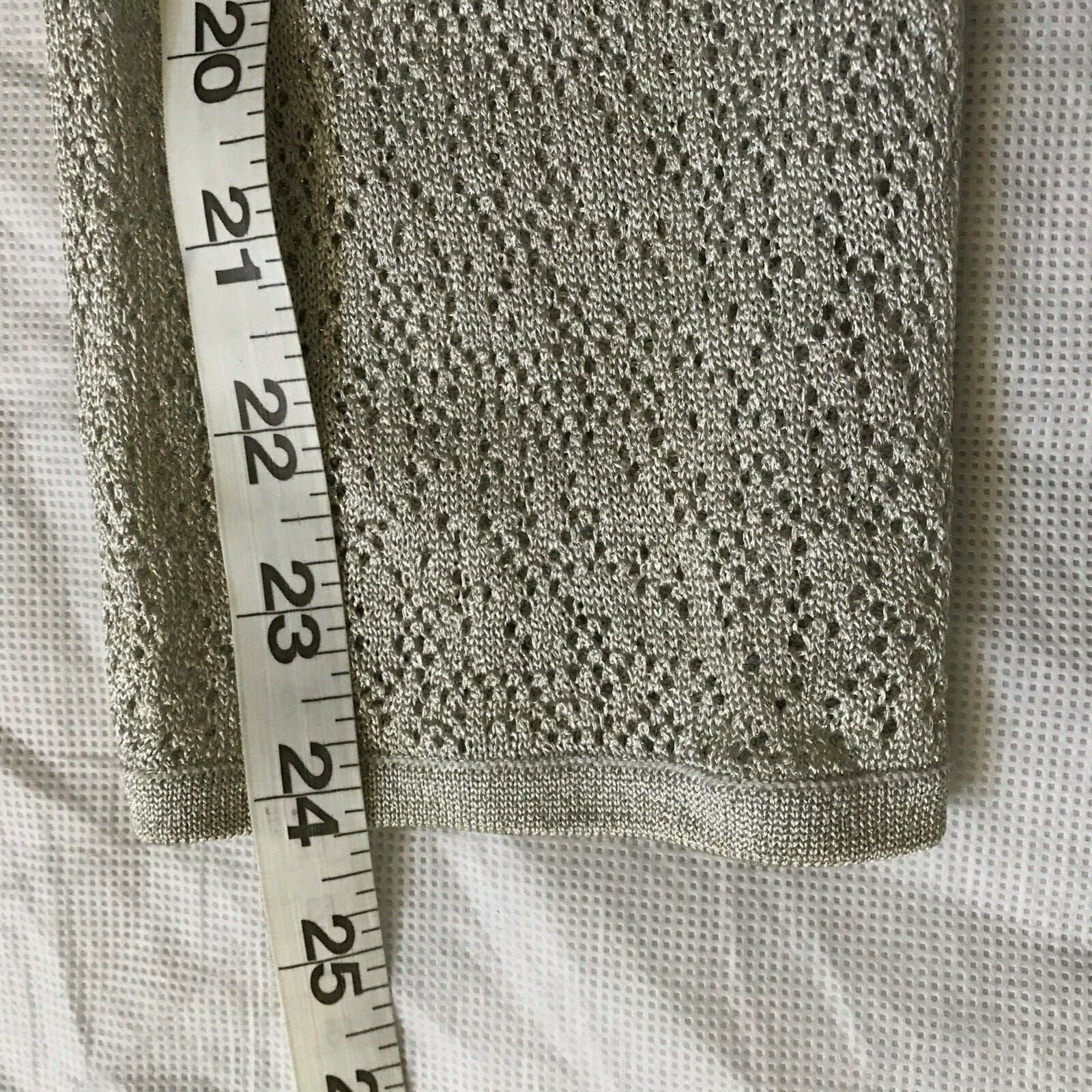 St. John Basic Womens Cardigan Knit Gray Metallic… - image 6