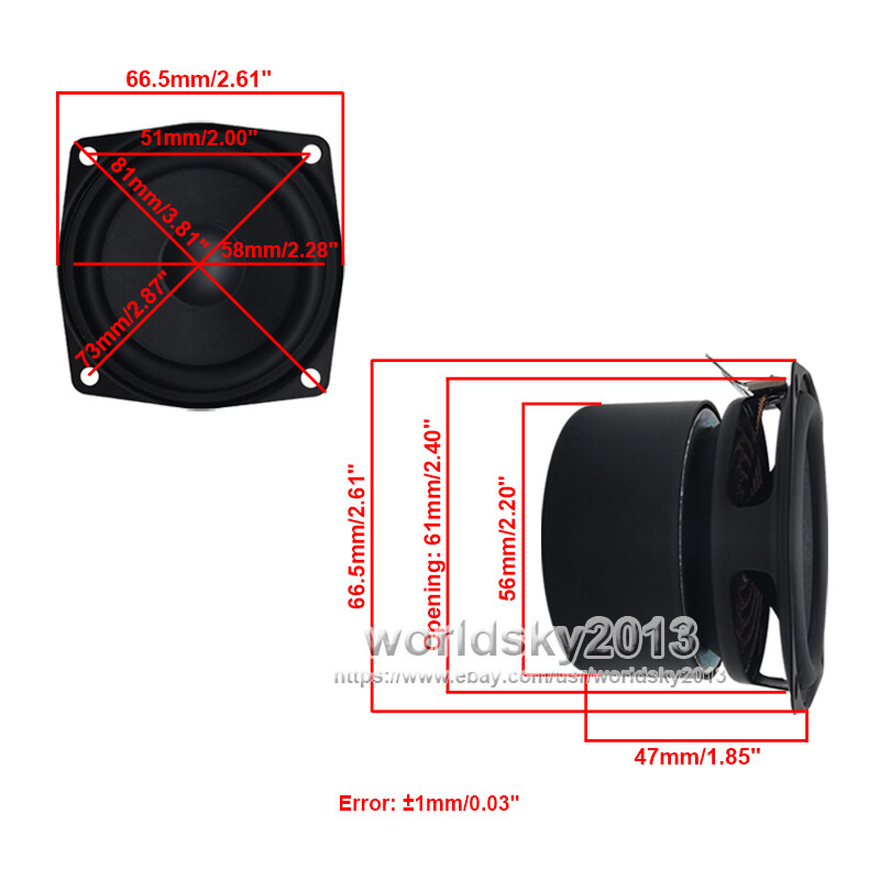 2 Pz 2 Pollici Completatore Di Altoparlante Audio Gamma Completa 52mm 4 Ohm 20W Altoparlante Stereo HiFi Fai Da Te Altoparlanti Bluetooth Home Amplificatore - Foto 6