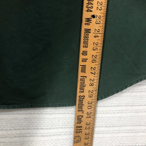 Woolrich Outdoor Shirt Button Up Long Sleeve Green Elbow Patch Mens XLarge - Picture 7 of 10