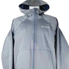 Columbia Men's Grey Heather Blue Double Sided Reversible Winter Jacket Size M