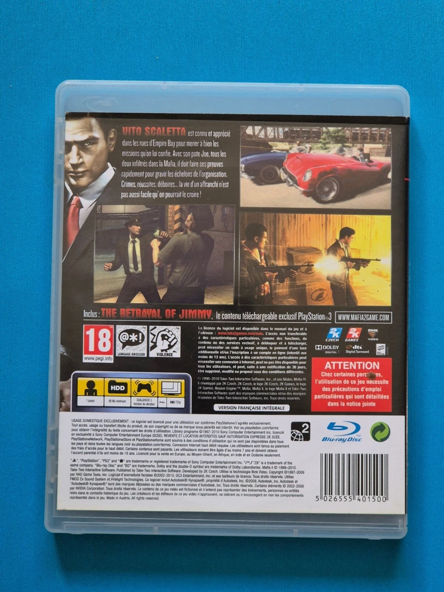 Juego Sony PlayStation 3 Mafia II Sin Manual PS3 PAL