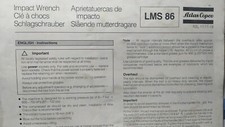 AVVITATORE PNEUMATICO ATLAS COPCO  - CON RIDUTTORE- leggi tutto