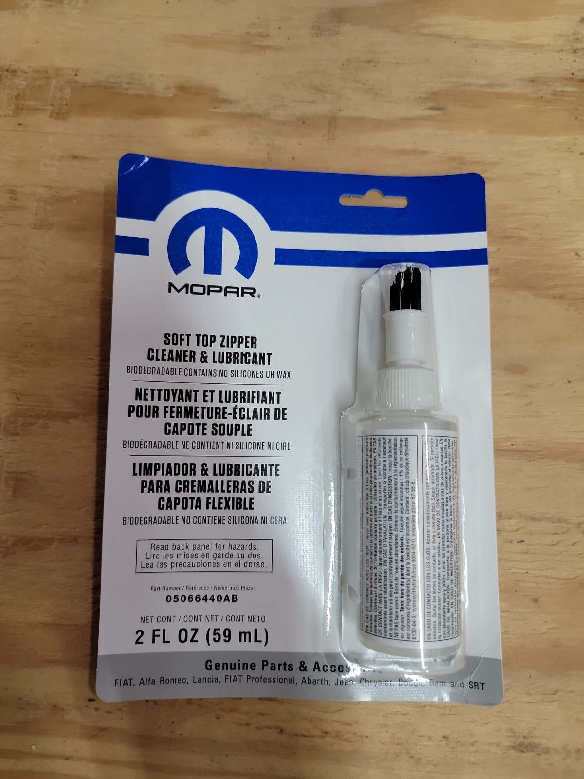 Mopar Soft Top ZIPPER Cleaner and Lubricant 5066440AB for sale online