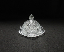  Scarce Indiana Glass Oval Star  300 Child  s Toy Butter Dish and Cover 1910 