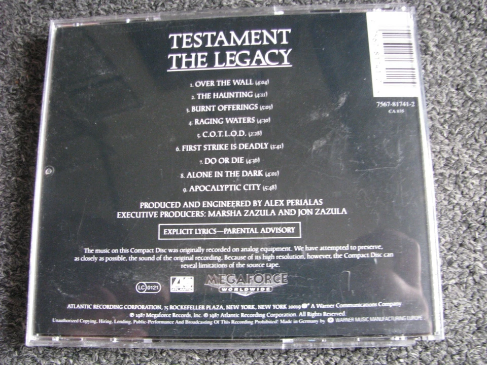 Testament-The Legacy CD-1987 Germany-Atlantic Records-7567 81741 2 - Bild 3 von 3