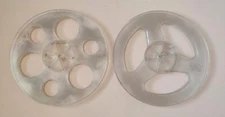 Vintage USSR Soviet Transparent Empty Reel Spool for Recording Tape.2 Pcs. RARE!